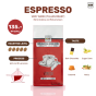 กาแฟสูตรเอสเปรสโซ่ เป็นการคั่วสไตล์อิตาลี (Italian Roast) รสชาติจะมีความเข้มข้น หนักแน่น แฝงความดุดัน ด้วยส่วนผสมของกาแฟโรบัสต้าที่มากกว่าอราบิก้า ทำให้มีเนื้อสัมผัสที่หนักแน่น เหมาะสำหรับชงกาแฟเย็น กาแฟใส่นม
