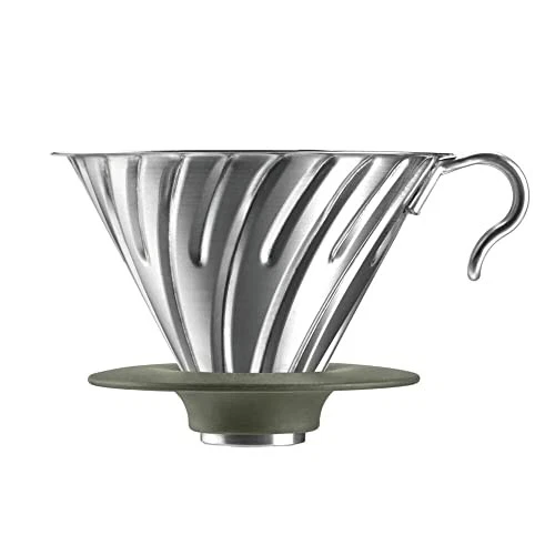 439 แต้ม - Hario V60 Metal Dripper 02 (Outdoor) /Hairline Silver / O-VDM-02-HSV