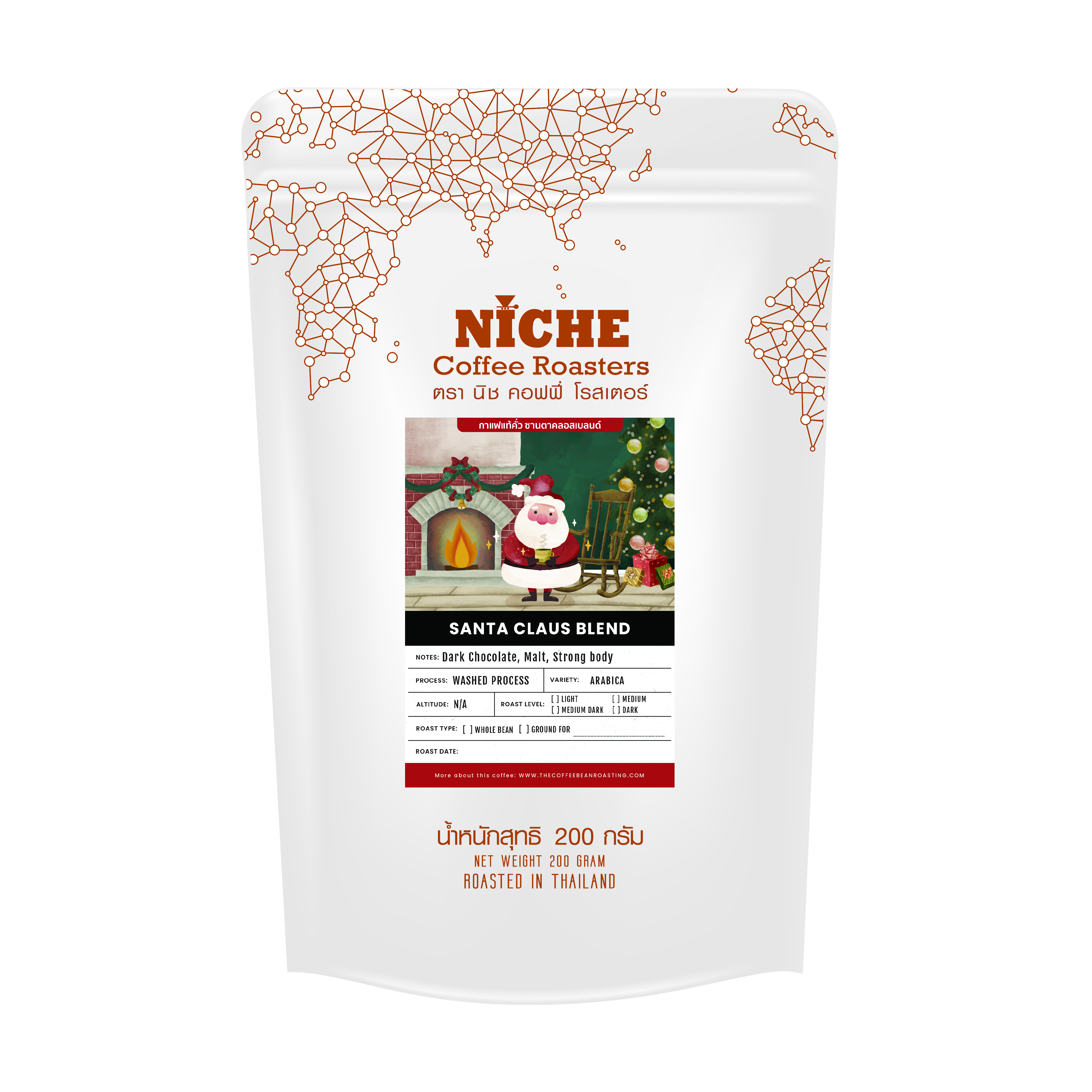 กาแฟ ซานตาคลอส เบลนด์ คั่วเข้ม SANTA CLAUS BLEND : Dark Roast