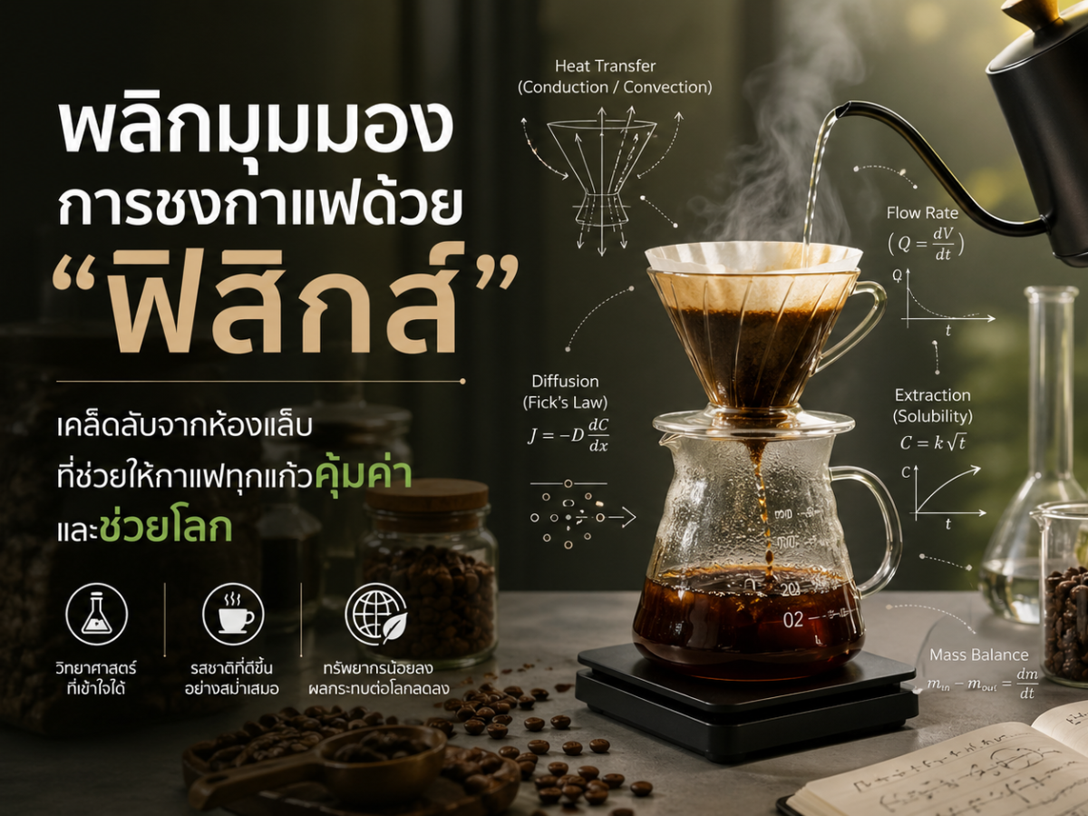 พลิกมุมมองการชงกาแฟด้วย "ฟิสิกส์"